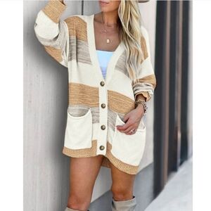 Free People Hooded Button Down Long Cardigan. Like New!